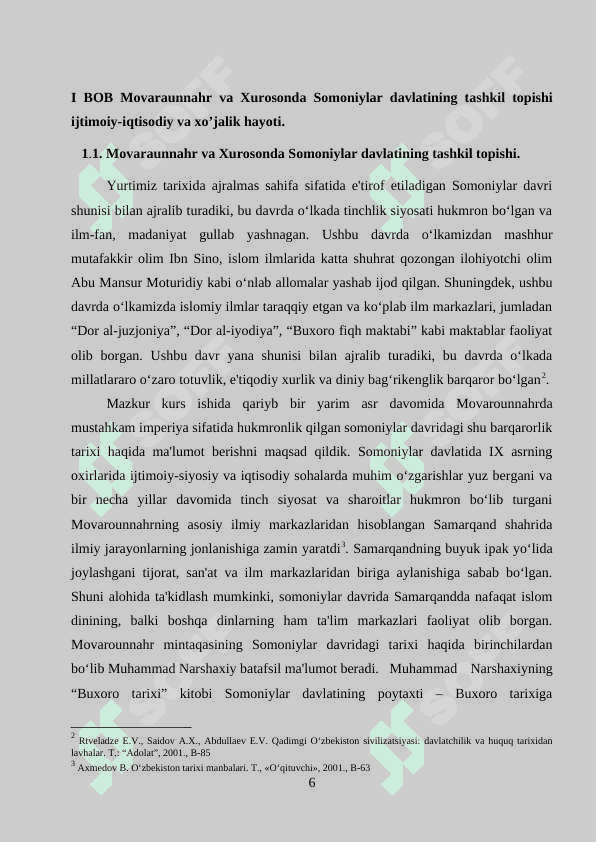 Somoniylar davrida Movaraunaxrdagi ijtimoiy- iqtisodiy hayot 6
