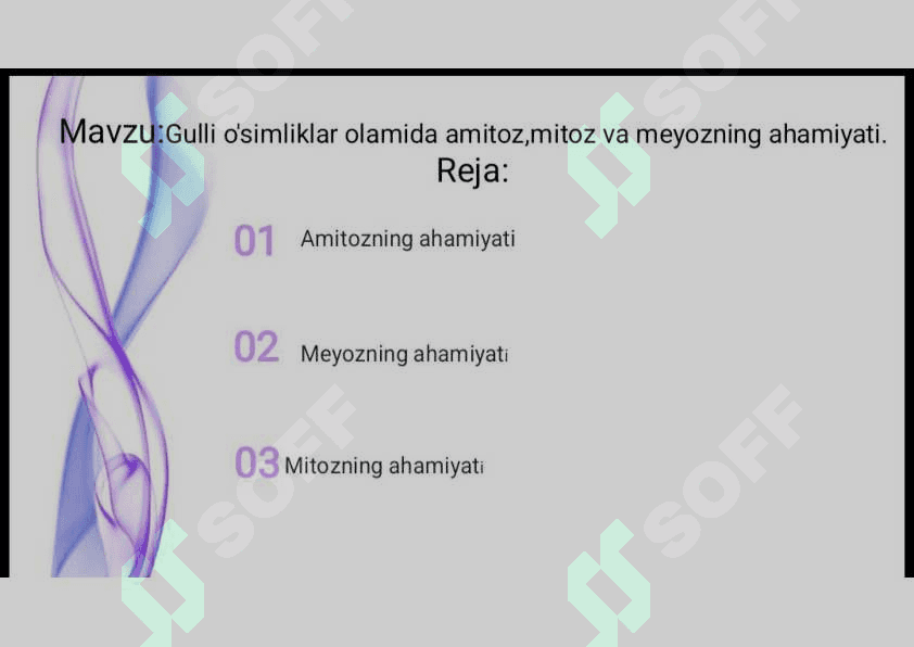 Gulli o'simliklar olamida amitoz mitoz va meyozning ahamiyati 2