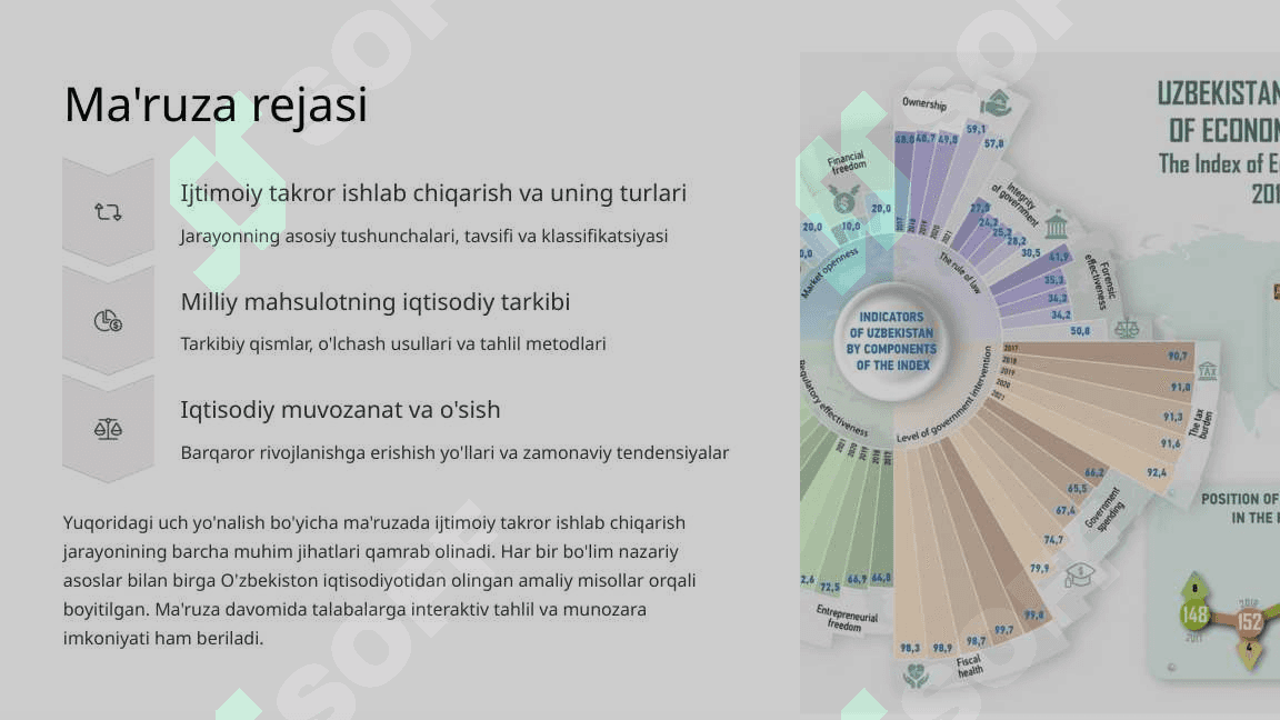 Ijtimoiy takror ishlab chiqarish va milliy mahsulotning iqtisodiy tarkibi 2