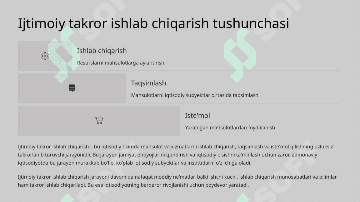 Ijtimoiy takror ishlab chiqarish va milliy mahsulotning iqtisodiy tarkibi 3