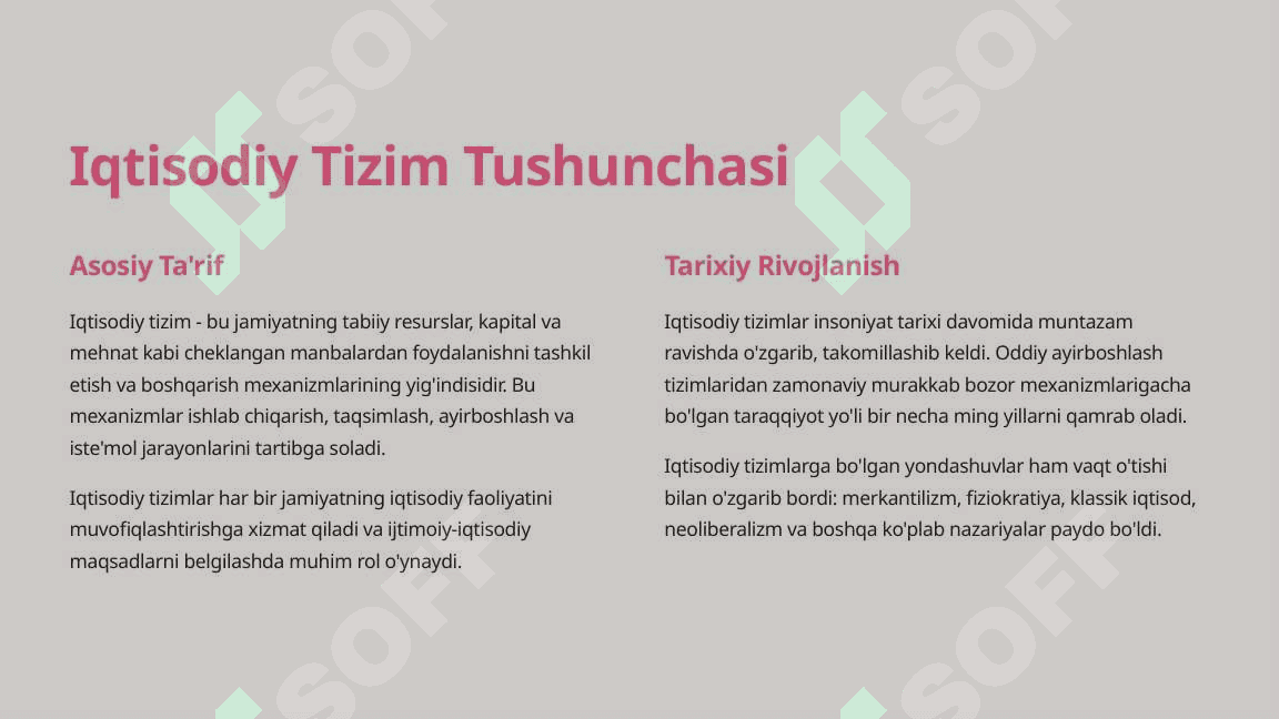 Iqtisodiy Tizim Tushunchasi va Uni Toifalashtirish 3