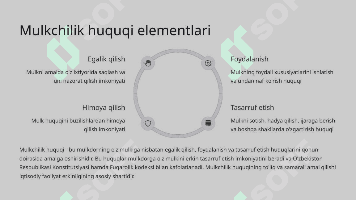 Mulkchilik shakllari, ularning o'zaro harakati va zaruriyatlari 3