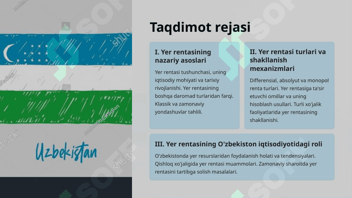 Yer rentasi Yerdan olingan daromad mohiyati va ahamiyati 2