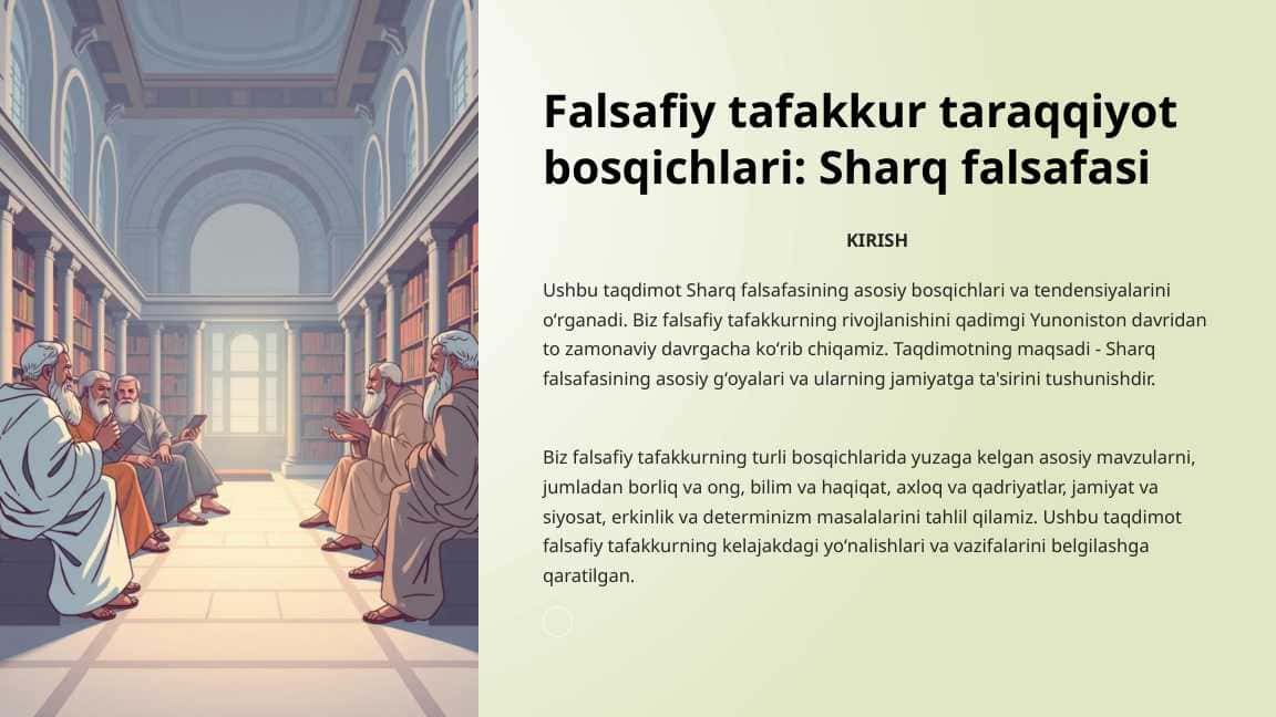 Falsafiy tafakkur taraqqiyot bosqichlari: Sharq falsafasi