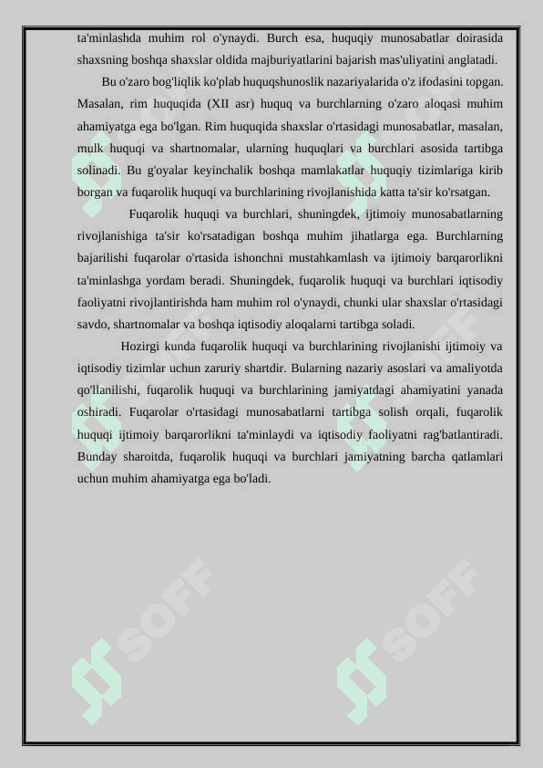 Fuqorolik huquq va burchlarining vujudga kelishi, asoslari hamda nazariy jihatdan tahlili 7