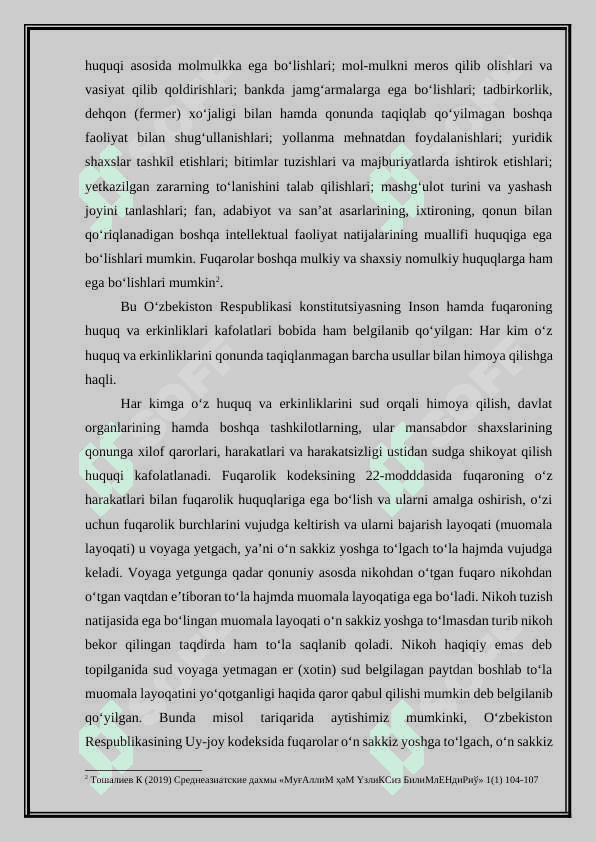 Fuqarolarning huquq layoqatining mohiyati  hamda amaliyotdagi roli. 5