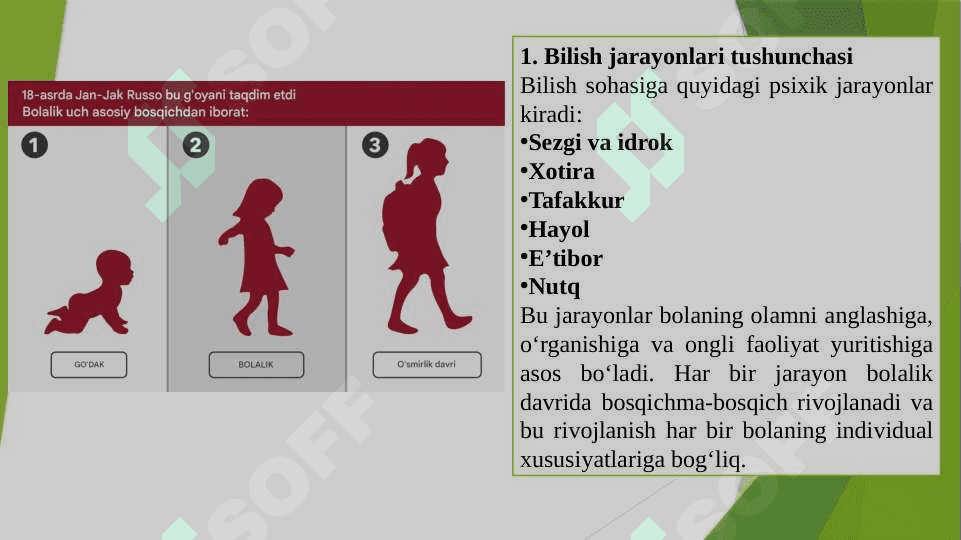 Bolalarning bilish sohasining psixodiagnostikasi bola shahsiy sohalarning psixa diagnostikasi. 3