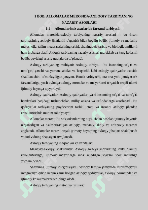Allomalar merosida-axloqiy tarbiyaning tutgan o‘rni 6