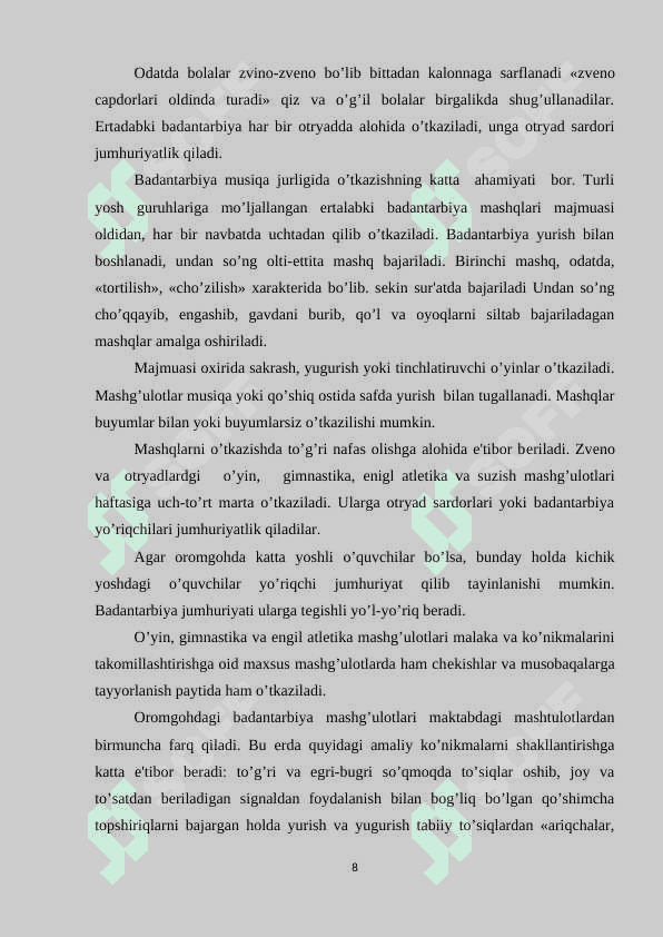 Maktabdan tashqari jismoniy tarbiya ishlari va ularni tashkil qilish 8