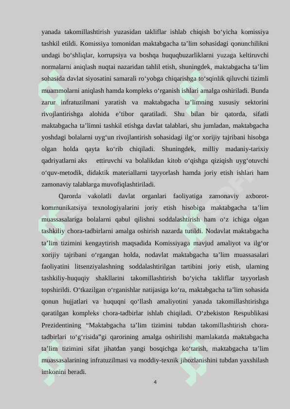 MAKTABGACHA  TA’LIM  TIZIMINI  2030-YILGACHA  RIVOJLANTIRISH KONSEPSIYASINING  MAZMUN  VA  MOHIYATI 4