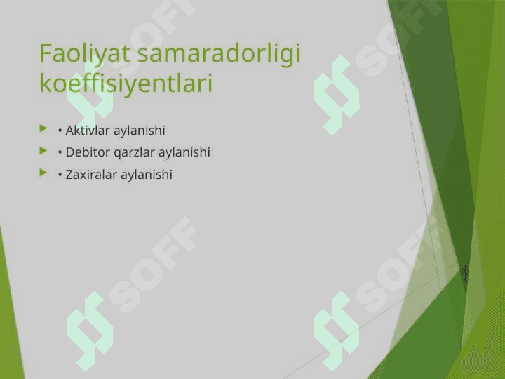 Moliyaviy hisobotlarda moliyaviy koeffisiyentlardan foydalanish TAGDIMOT 8