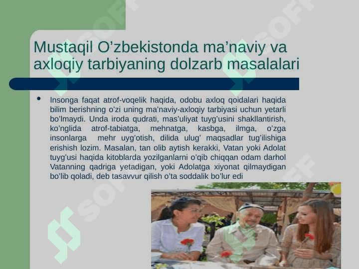 Shaxs ma`niviyatini shakllantirishda mahalla ta`lim tizimi jamoa tashkilotlarining o`rni 7