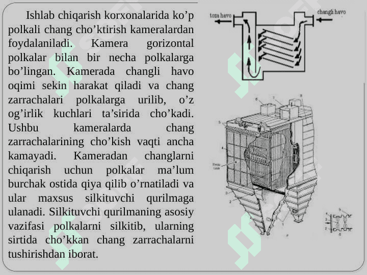 Atmosfera havosini changdan tozalash usullari 6