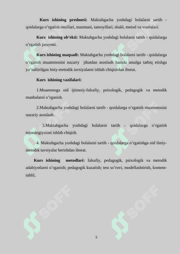 Maktabgacha yoshidagi bolalarda kun tartibi 5
