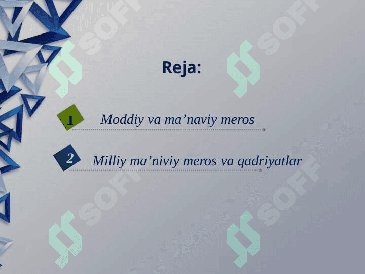 Moddiy va ma’naviy meros 2