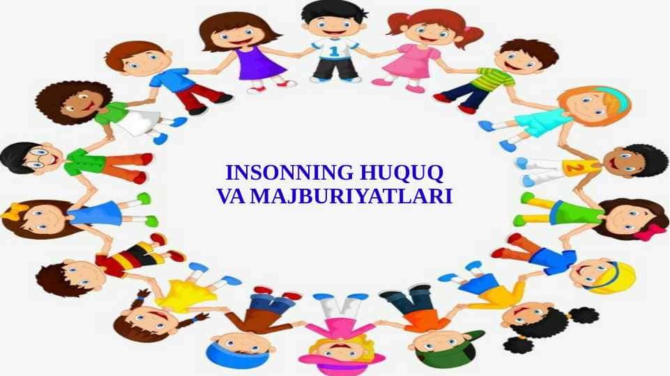 INSONNING HUQUQ VA MAJBURIYATLARI Tarbiya 5-sinf