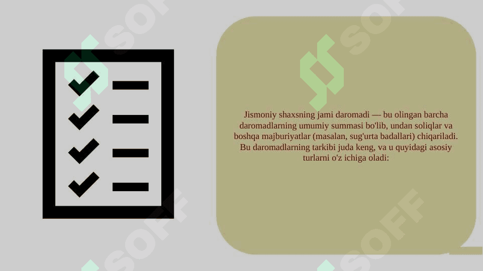 JISMONIY SHAXSLARDAN OLINADIGAN DAROMAD SOLIG’ 3