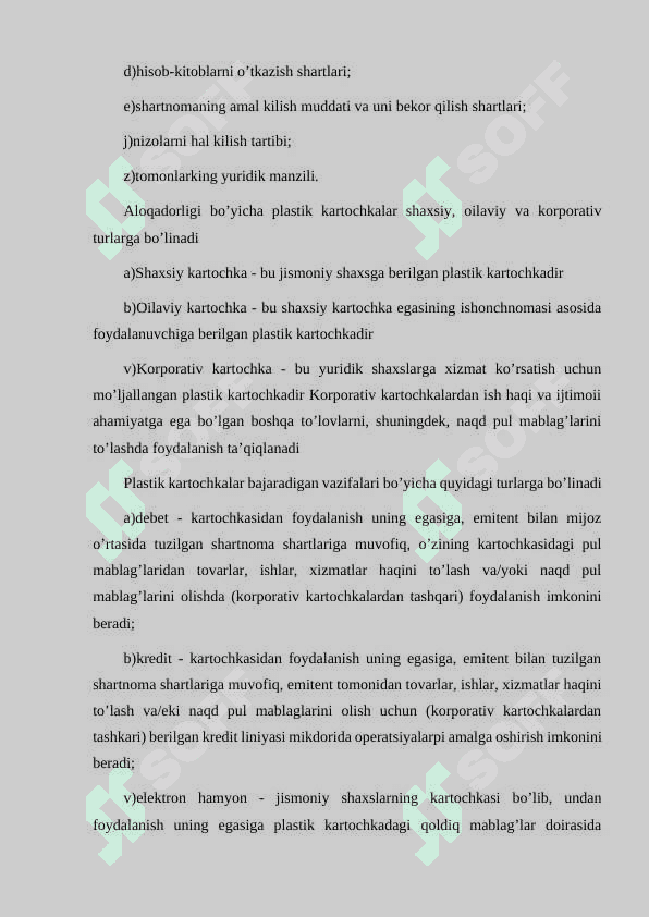 BANK KARTALARI BILAN OPERATSIYALAR VA ULARNING HISOBI 4