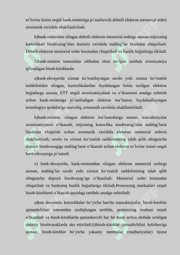 BANK KARTALARI BILAN OPERATSIYALAR VA ULARNING HISOBI 7