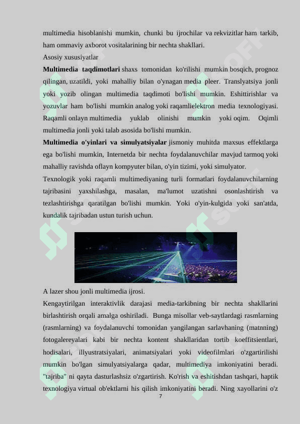 Multimedia so’zining ma’nosi va kelib chiqish tarixi 7