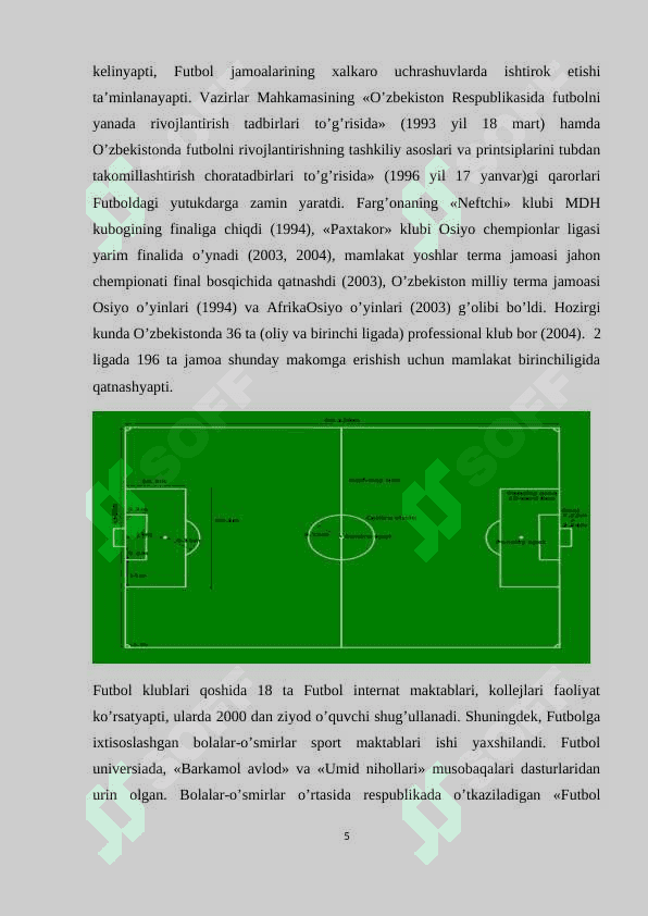 Mustaqil O’zbekistonda futbolning rivojlanishi va uning barkamol avlod tarbiyasidagi ahamiyati 5
