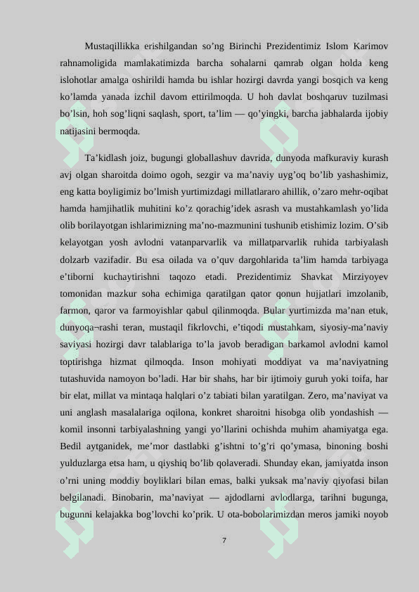 Mustaqil O’zbekistonda futbolning rivojlanishi va uning barkamol avlod tarbiyasidagi ahamiyati 7