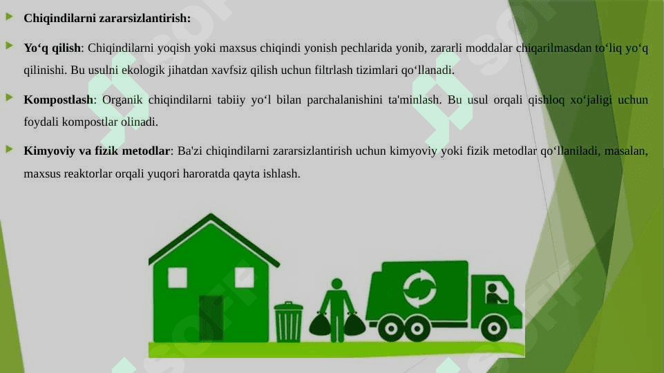 CHIQINDILARNI ZARARSIZLANTIRISH VA ULARDAN FOYDALANISH 3