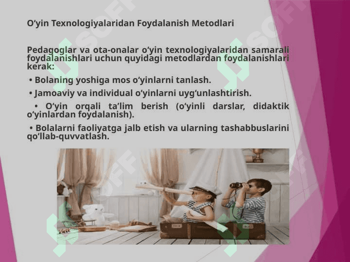 Bola shaxsiyatini shakllantirishda o‘yinlarning ahamiyati. 8