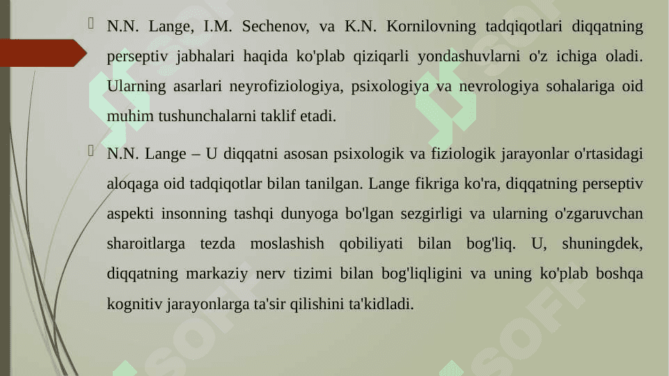 N.N.LANGE, I.M.SECHENOV K.N.KORNILOV TADQIQOTLARIDA DIQQATNING PERSEPTIV JABHALARI 3