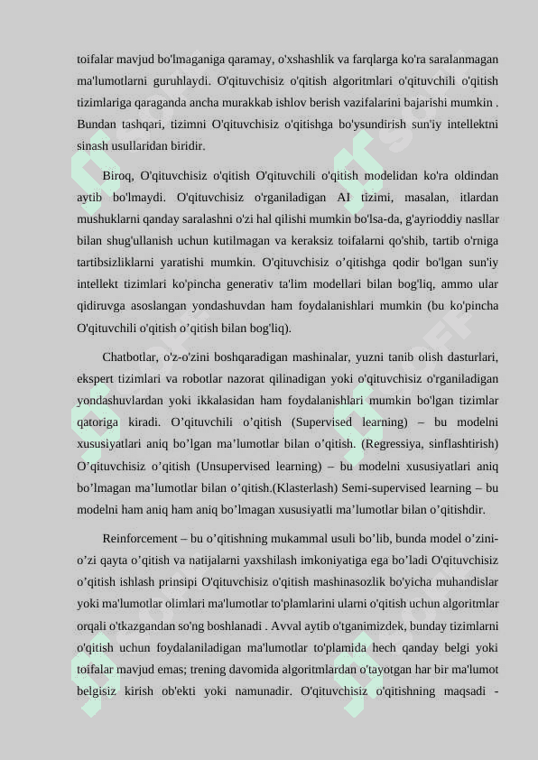 O‘QITUVCHISIZ O‘QITISH. KLASTERLASH MUAMMOSINI K-MEANS ALGORITMI ASOSIDA YECHISH. 3