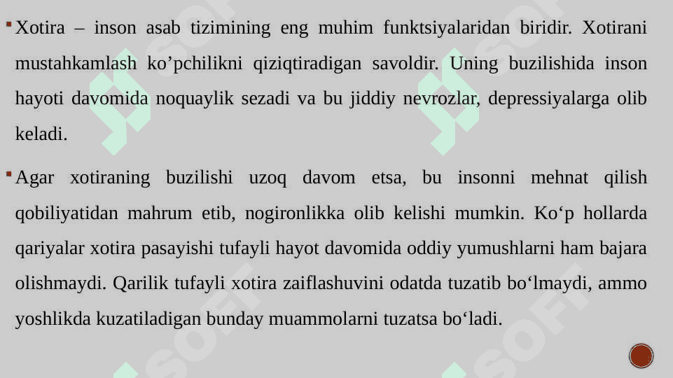Xotirani rivojlantirish metodlari 3