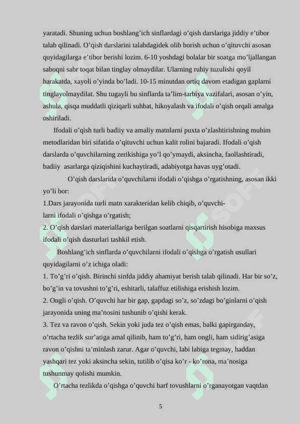 O`QISH KITOBINING LEKSIK, GRAMMATIK XUSUSIYATLARI VA O`QITISH USULLARI. 5