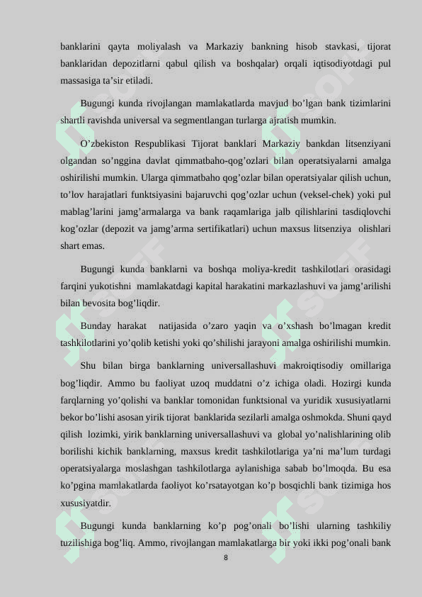 DAVLATNING PUL KREDIT SIYOSATI MAQSADI VA DASTAKLARI 8