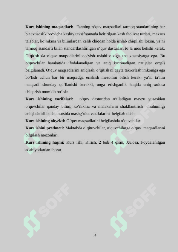 O‘quv maqsadlarini belgilash mezonlari 4