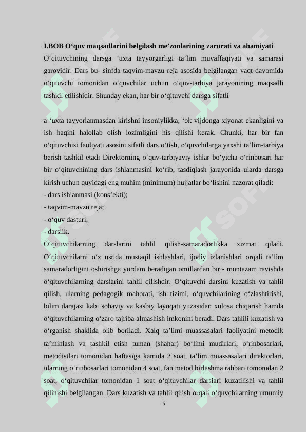O‘quv maqsadlarini belgilash mezonlari 5
