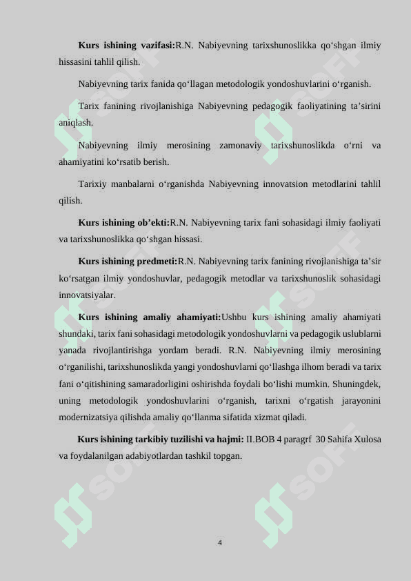 R.N.NABIYEVNING TARIX FANINING RIVOJLANISHIGA QO'SHGAN HISSASI 4
