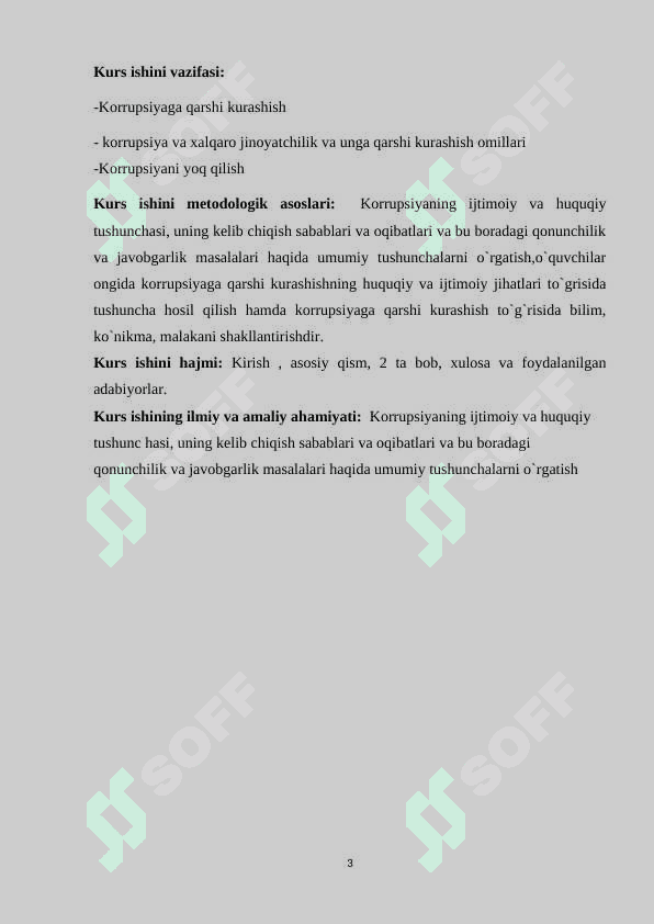O‘ZBEKISTON RESPUBLIKASI “KORRUPSIYAGA QARSHI KURASHISH TO‘G‘RISIDA”GI QONUNNING MAZMUN-MOHIYATI, AHOLINING HUQUQIY ONGI VA HUQUQIY 3