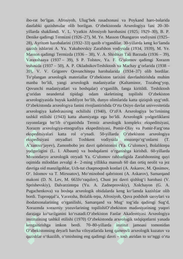 O‘zbekistonda arxeologiya yodgorliklarini o’rganish. 3
