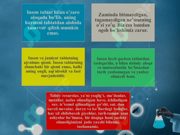 Ekologik kimyo fanining predmeti va obyekti 8