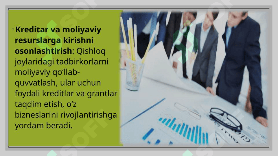 Qishloq joylarini rivojlantirish va diversifikatsiyalashga, aholi bandligi va daromadlarini oshirishga qaratilgan ijtimoiy siyosat 6