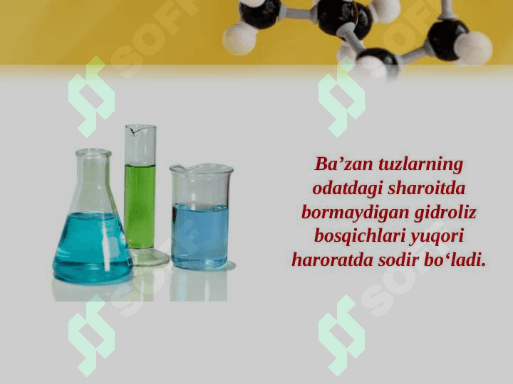 Tuzlarning gidroliz jarayoniga massalar ta’siri qonunini tadbiqi 6