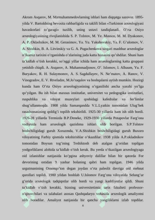 O’ZBEKISTONDA DASTLABKI ETNOGRAFIK TATQIQOTLAR VA ULARNING NATIJALARI 6