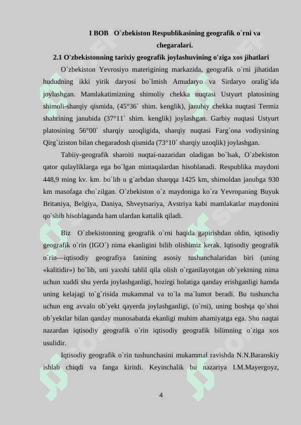 O’ZBEKISTONNING TARIXIY GEOGRAFIK O’RNI VA TABIIY IQLIM SHAROITLARI 4
