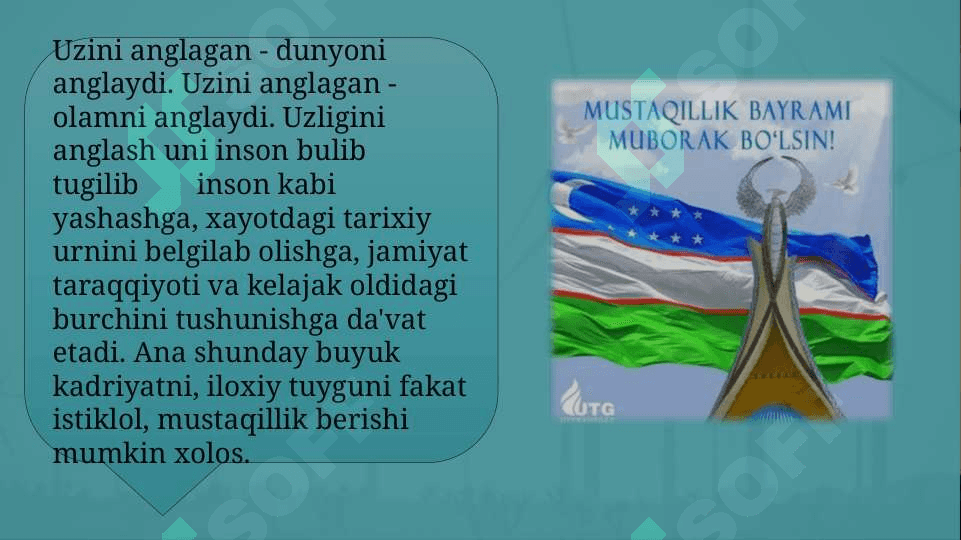 O'ZBEKISTON MUSTAQILLIK G'OYALARINING TARIXIY ASOSLARI 6