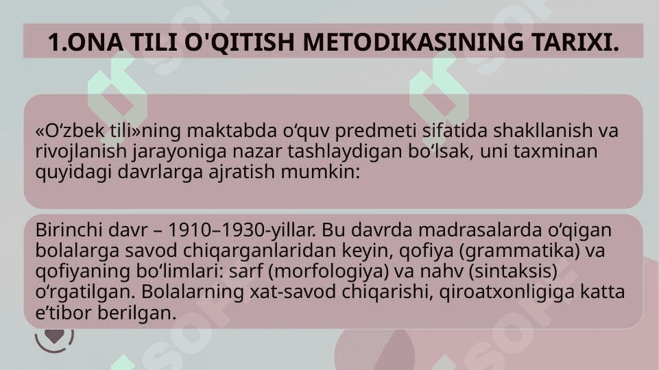 ONA TILI O’QITISH METODIKASINING TARIXIY TARAQQIYOTI VA MILLIY YONDASHUVI 2
