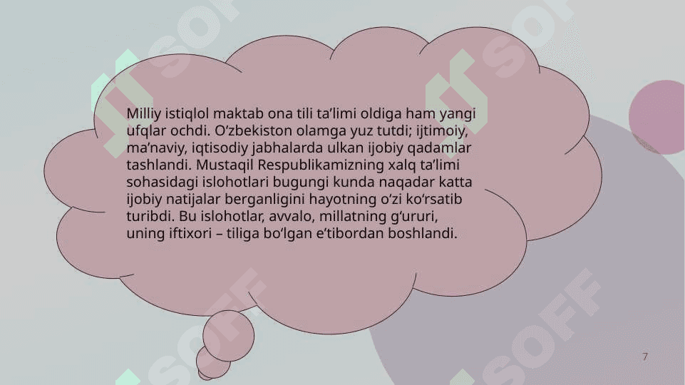 ONA TILI O’QITISH METODIKASINING TARIXIY TARAQQIYOTI VA MILLIY YONDASHUVI 7