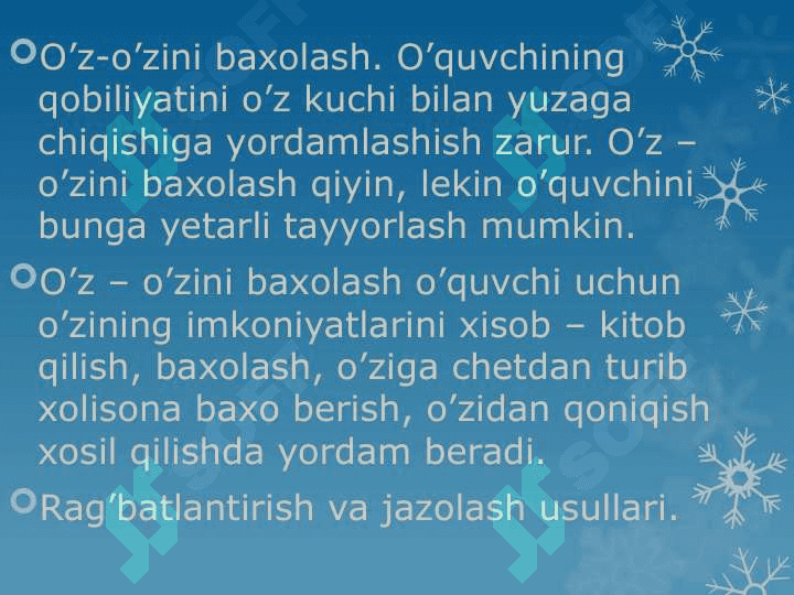 PEDAGOGIK FAOLIYAT MAQSADI UNING O’ZIGA XOSLIGI 4