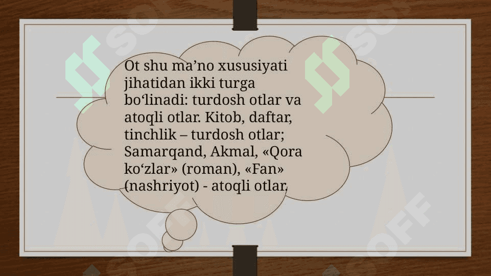 OTLARNI MORFOLOGIK XUSUSIYATI YA'NI YASALISHI 4