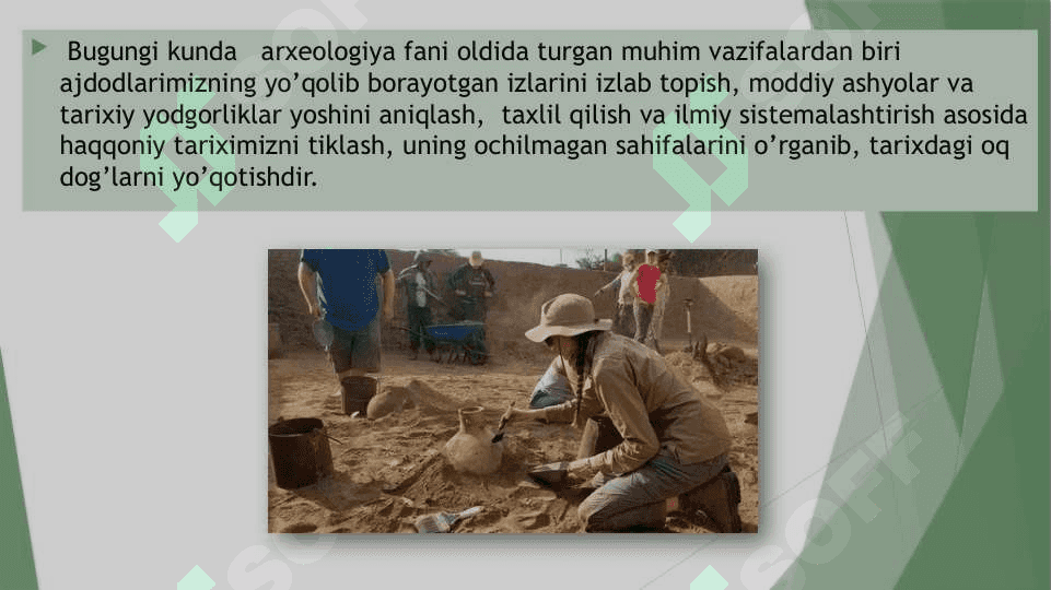 Hоzirgi bоsqichda arхеоlоgiya fani оldida turgan vazifalar va muammоlar 2