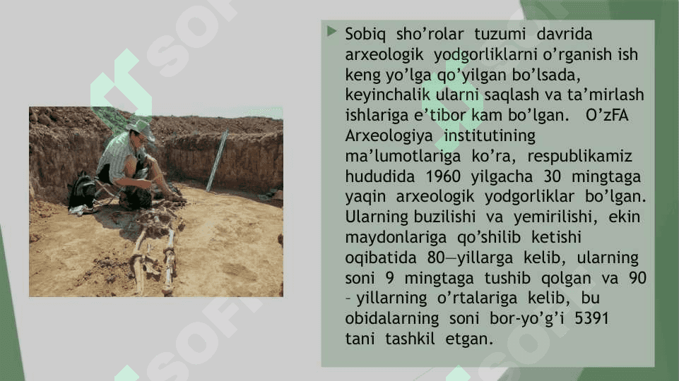 Hоzirgi bоsqichda arхеоlоgiya fani оldida turgan vazifalar va muammоlar 3